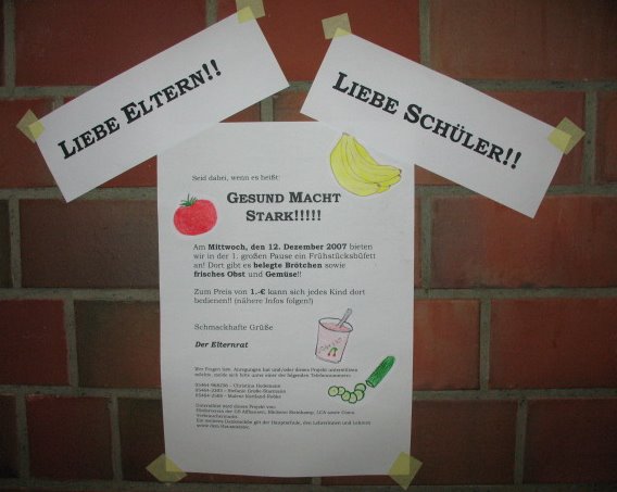 „Gesund macht stark“ – gesundes Frühstücksbuffet am 12. Dezember 2007!