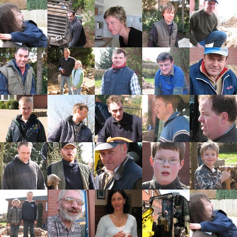 BAUTAGEBUCH 12. April 2008: Höhlenrutsche fertig gemauert, Pflasterarbeiten durchgeführt, Tore eingesetzt …