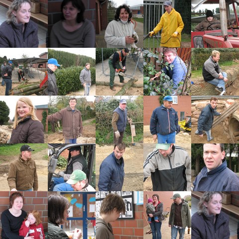 BAUTAGEBUCH 19. April 2008: Höhlenrutsche fertig , Pflasterarbeiten beendet, Aufräumarbeiten durchgeführt, …