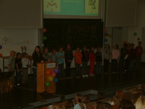 Siegerfeier der Zwergen-Mathe-Olympiade im Jahr der Mathematik 2008