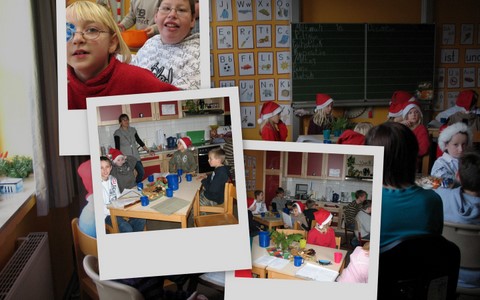 Grundschüler und Kinder der Paul-Moor-Schule begegnen sich und freuen sich gemeinsam auf die Weihnachtszeit…